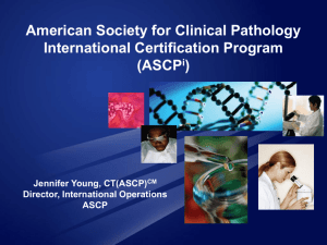 American Society for Clinical Pathology International Certification
