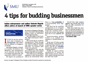 4 tips for budding businessmen - Singapore Management University
