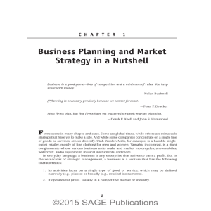 Business Planning and Market Strategy in a Nutshell
