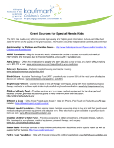 Grant Sources for Special Needs Kids