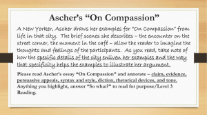 Ascher's “On Compassion”