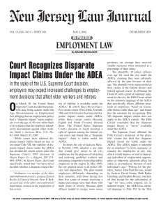 Court Recognizes Disparate Impact Claims Under the ADEA, as