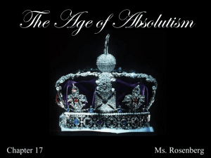 The Age of Absolutism - Cabarrus County Schools