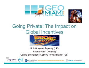 Going Private: The Impact on Global Incentives