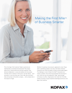 Making the First Mile of Business Smarter