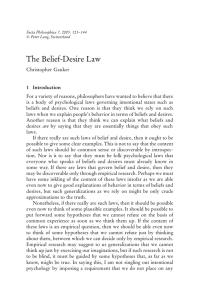The Belief-Desire Law