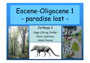 Eocene-Oligocene - paradise lost