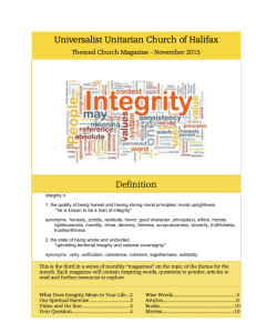 November 2015 Themed Church Magazine – Integrity