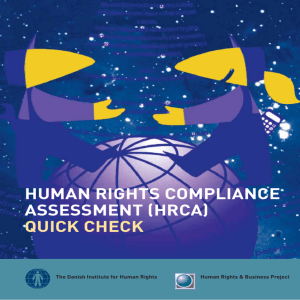 (hrca) quick check - Human Rights Compliance Assessment