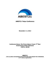 ABEST21 Tokyo Conference Program Schedule