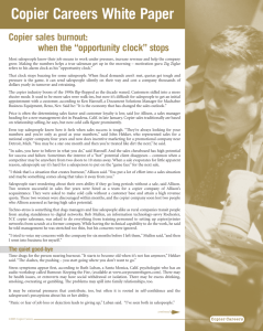 Copier Sales Burnout: When The "Opportunity