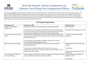 DFC Webinar Handout - The Center for Health & Safety Culture