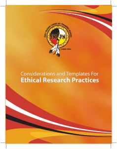 Considerations and Templates for Ethical Research Practices