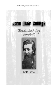 Muir Residential Life Handbook - John Muir College