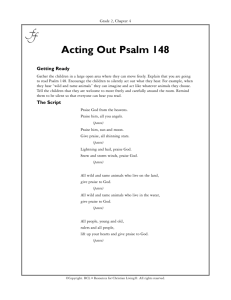 Acting Out Psalm 148