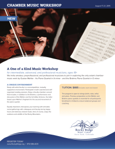 chamber music workshop - Rocky Ridge Music Center