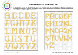 Charted Alphabets for Beaded Chain Links