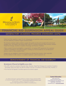 Financial Aid Suspension Appeal Guide