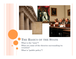 THE BASICS OF THE STATE