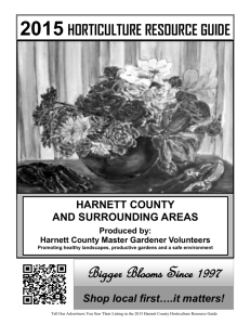 2015 Horticulture Resource Guide for Harnett County