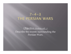 Describe the events surrounding the Persian Wars.