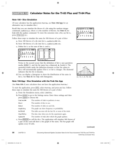 CHAPTER 10 Calculator Notes for the TI-83 Plus and