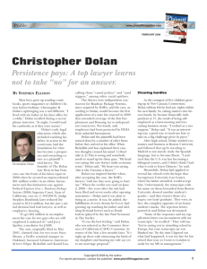 Profile: Christopher Dolan