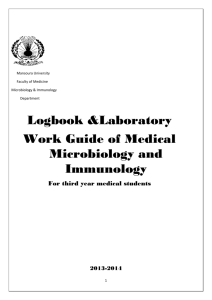 Logbook &Laboratory Work Guide of Medical Microbiology and