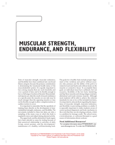 muscular strength, endurance, and flexibility