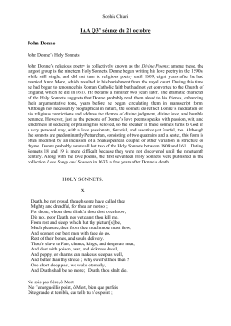 a comparison of john donnes the canonization and holy sonnet 14 a comparison of john donnes the canonization and holy sonnet 14