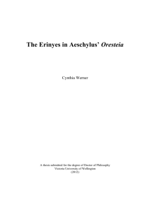 The Erinyes in Aeschylus' Oresteia - ResearchArchive
