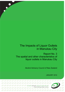 The Impacts of Liquor Outlets in Manukau City Report No. 3