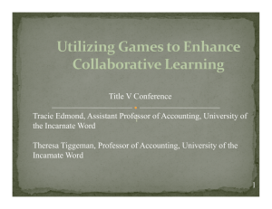 Utilizing Games to Enhance Collaborative Learning
