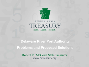Delaware River Port Authority Problems and Proposed Solutions