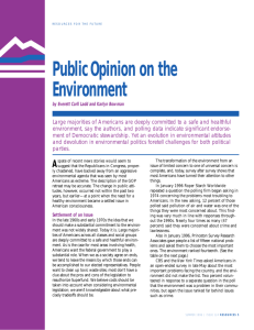 Public Opinion on the Environment