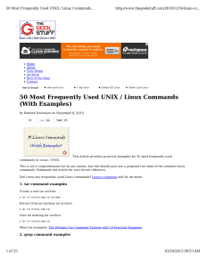 50 Most Frequently Used UNIX / Linux Commands (With Examples)