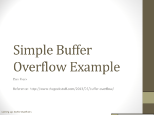Buffer Overflow Slides