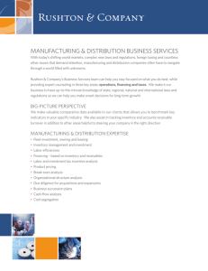 Manufacturing & Distribution Business Services