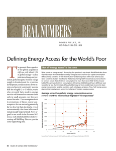 Defining Energy Access for the World's Poor