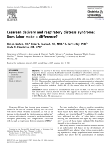 Cesarean delivery and respiratory distress syndrome: Does labor