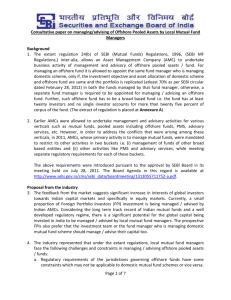 Consultative paper on managing/advising of Offshore Pooled
