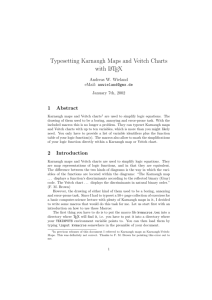Typesetting Karnaugh Maps and Veitch Charts with LATEX