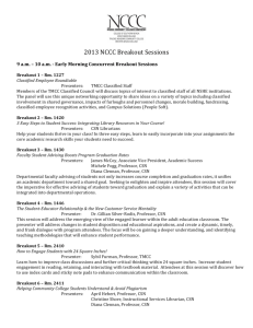 2013 NCCC Breakout Sessions - College of Southern Nevada