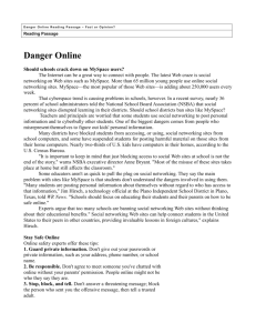 Danger Online Reading Passage