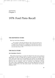 1978: Ford Pinto Recall