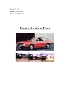 The Story of the Ford Pinto and Ethics