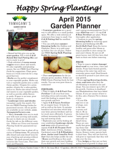 April 2015 Garden Planner