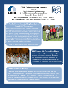CBIA Fall Governance Meetings