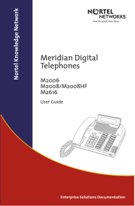 Meridian Digital Telephones User Guide