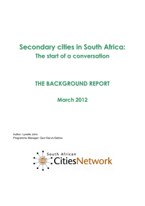 Secondary cities in South Africa